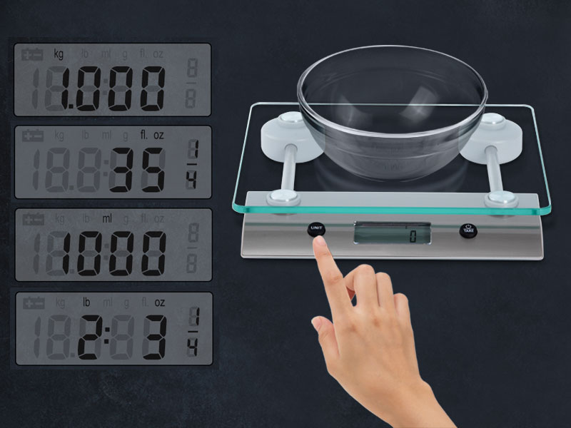 glass kitchen scale for food